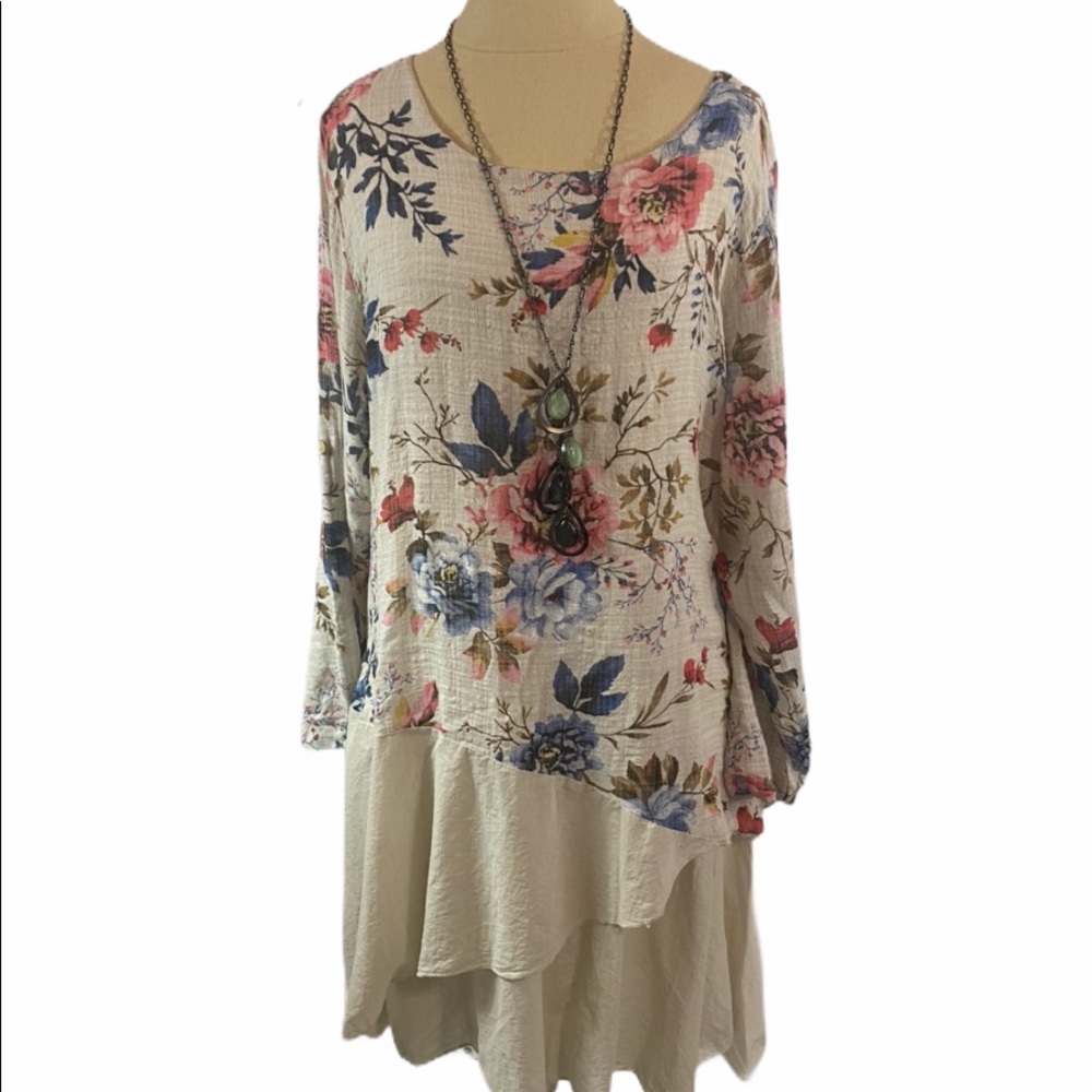 Women’s •Pretty Lin •Floral Tunic/Dress• XL